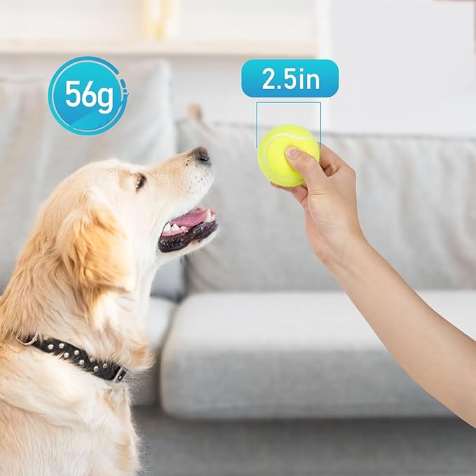 Prime Pets Dog Tennis Balls 12 Pack, 2.5” Durable High-Bounce Tennis Balls for Dogs, Dog Toy Ball for Fetch & Training, Outdoor & Indoor Interactive Dog Ball for Small and Medium Dogs