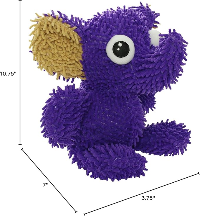 MIGHTY®- Microfiber Ball Elephant– Made with Squeaker Balls and Minimal Stuffing. Strong & Tough. Interactive Play Dog Toy. Machine Washable & Floats. (Medium)