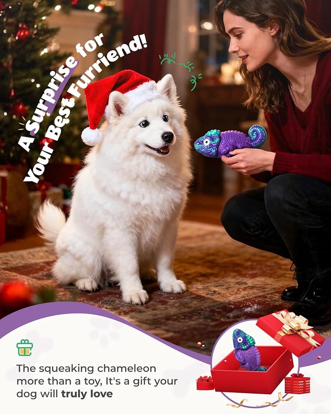 Dog Toys for Aggressive Chewers: Squeaky Dog Chew Toys for Medium & Large Dogs, Indestructible Dog Toy to Keep Them Busy, Easy to Use and Clean, Teeth Cleaning, Bacon Flavor