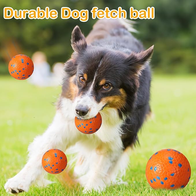 Jenaai 12 Pcs Dog Balls for Aggressive Chewers Tennis Ball 2.9 Inch Indestructible Durable Bouncy Floating Toys Interactive Dog Toys for Large Medium Small Dogs and Puppies(Bright Color)