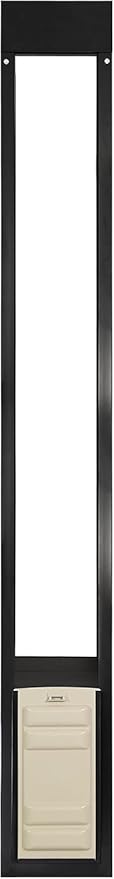 Endura Flap Thermo Panel Dual-Pane Pet Door for Extreme Weather | Premium Insulated Pet Door Solution | Heavy-Duty, Secure, Weather-Resistant | Black, Medium Flap, 93.25"-96.25" Slider Height
