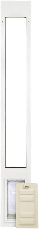 Endura Flap Thermo Panel Dual-Pane Pet Door for Extreme Weather | Premium Insulated Pet Door Solution | Heavy-Duty, Secure, Weather-Resistant | White, Small Flap, 74.75"-77.75" Slider Height
