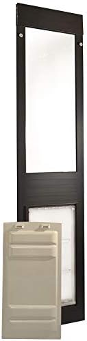 Endura Flap Thermo Panel Pet Door for Sliding Glass Doors | Heavy-Duty Aluminum Frame with Secure Locking Cover | Energy Efficient & Easy Install | Black, XL Flap, 93.25"-96.25" Slider Height