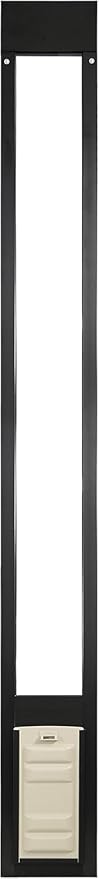 Endura Flap Thermo Panel Dual-Pane Pet Door for Extreme Weather | Premium Insulated Pet Door Solution | Heavy-Duty, Secure, Weather-Resistant | Black, Small Flap, 93.25"-96.25" Slider Height