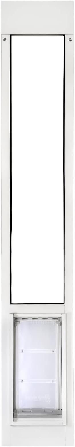 Endura Flap Thermo Panel Dual-Pane Pet Door for Extreme Weather | Premium Insulated Pet Door Solution | Heavy-Duty, Secure, Weather-Resistant | White, Medium Flap, 74.75"-77.75" Slider Height