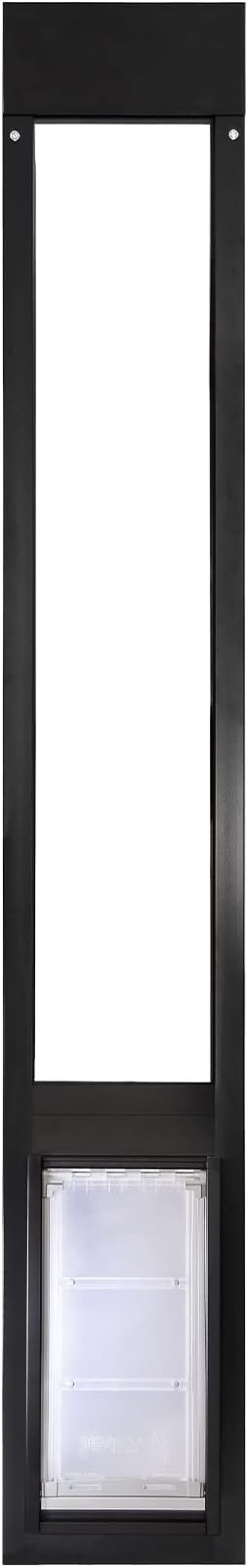 Endura Flap Thermo Panel Dual-Pane Pet Door for Extreme Weather | Premium Insulated Pet Door Solution | Heavy-Duty, Secure, Weather-Resistant | Black, Medium Flap, 77.25"-80.25" Slider Height