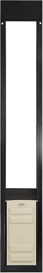 Endura Flap Thermo Panel Dual-Pane Pet Door for Extreme Weather | Premium Insulated Pet Door Solution | Heavy-Duty, Secure, Weather-Resistant | Black, Medium Flap, 77.25"-80.25" Slider Height