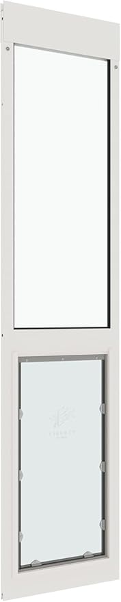 Liberty Pet Door for Sliding Glass Door | Vinyl Frame with Closing Cover | for Home & Rentals | Clear Glass | White, XXL Flap, 93.5" - 95" Slider Height