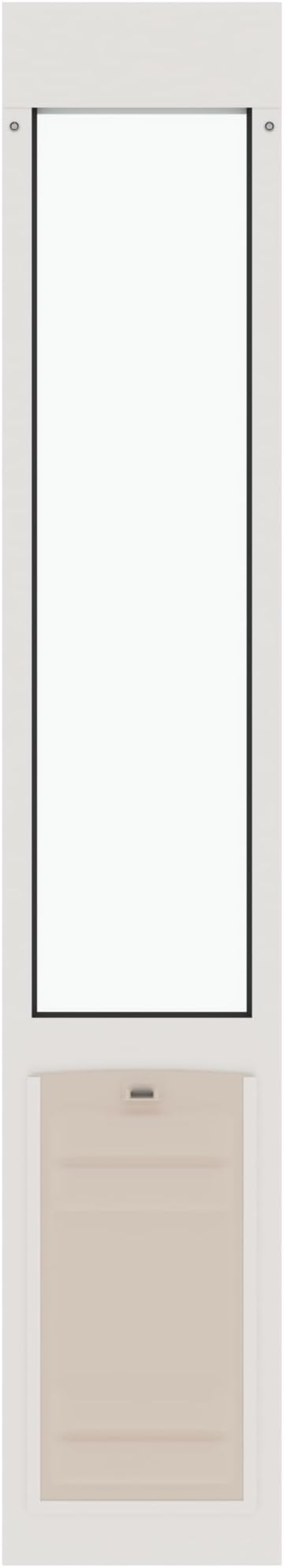 Liberty Pet Door for Sliding Glass Door | Vinyl Frame with Closing Cover | for Home & Rentals | Clear Glass | White, Large Flap, 95" - 96.5" Slider Height