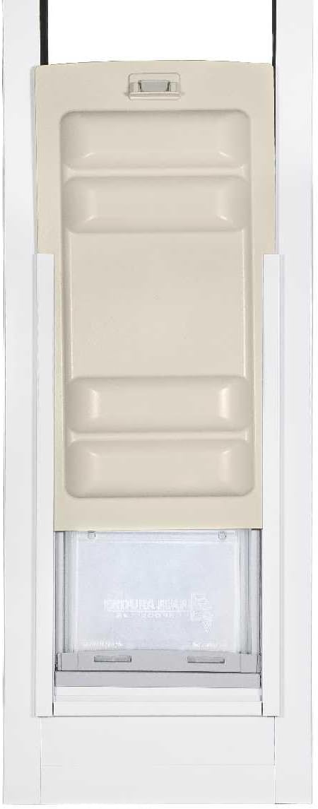 Endura Flap Thermo Panel Dual-Pane Pet Door for Extreme Weather | Premium Insulated Pet Door Solution | Heavy-Duty, Secure, Weather-Resistant | White, Medium Flap, 74.75"-77.75" Slider Height