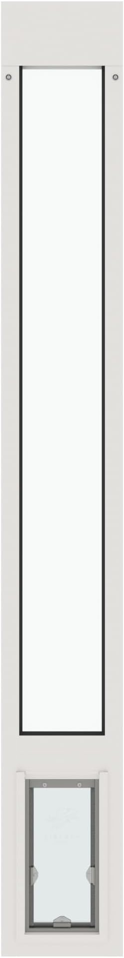 Liberty Pet Door for Sliding Glass Door | Aluminum Frame with Closing Cover | for Home & Rentals | Clear Glass | White, Small Flap, 75.5" - 77" Slider Height