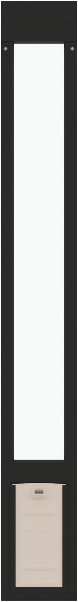 Liberty Pet Door for Sliding Glass Door | Aluminum Frame with Closing Cover | for Home & Rentals | Clear Glass | Black, Small Flap, 75.5" - 77" Slider Height
