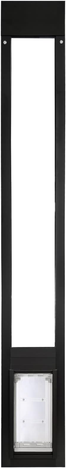 Endura Flap Thermo Panel Dual-Pane Pet Door for Extreme Weather | Premium Insulated Pet Door Solution | Heavy-Duty, Secure, Weather-Resistant | Black, Small Flap, 74.75"-77.75" Slider Height