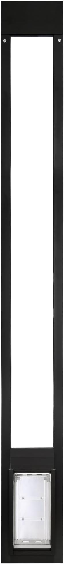 Endura Flap Thermo Panel Dual-Pane Pet Door for Extreme Weather | Premium Insulated Pet Door Solution | Heavy-Duty, Secure, Weather-Resistant | Black, Small Flap, 93.25"-96.25" Slider Height