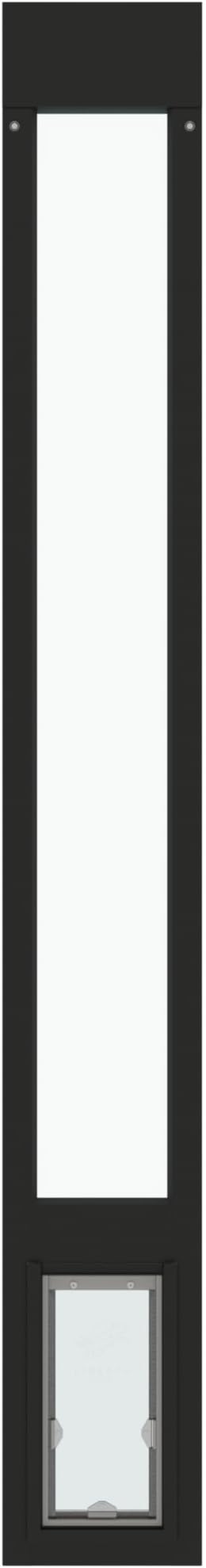 Liberty Pet Door for Sliding Glass Door | Aluminum Frame with Closing Cover | for Home & Rentals | Clear Glass | Black, Small Flap, 78.5" - 80" Slider Height