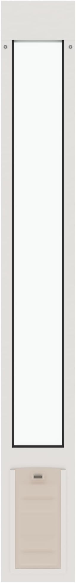 Liberty Pet Door for Sliding Glass Door | Aluminum Frame with Closing Cover | for Home & Rentals | Clear Glass | White, Small Flap, 78.5" - 80" Slider Height