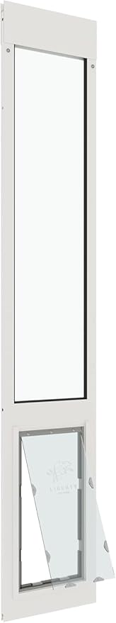 Liberty Pet Door for Sliding Glass Door | Aluminum Frame with Closing Cover for Home & Rentals | Clear Glass | White, XL Flap, 90.5" - 92" Slider Height