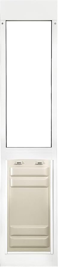 Endura Flap Thermo Panel Dual-Pane Pet Door for Extreme Weather | Premium Insulated Pet Door Solution | Heavy-Duty, Secure, Weather-Resistant | White, XL Flap, 74.75"-77.75" Slider Height