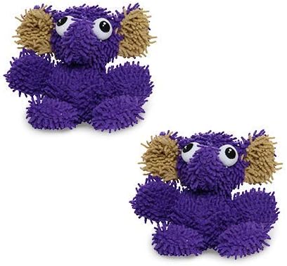 MIGHTY- Microfiber Ball Elephant– Made with Squeaker Balls and Minimal Stuffing. Strong & Tough. Interactive Play Dog Toy. Machine Washable & Floats. (Junior 2 Pack)