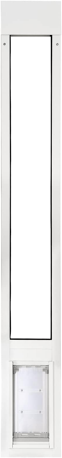 Endura Flap Thermo Panel Dual-Pane Pet Door for Extreme Weather | Premium Insulated Pet Door Solution | Heavy-Duty, Secure, Weather-Resistant | White, Small Flap, 74.75"-77.75" Slider Height
