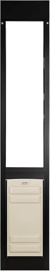Endura Flap Thermo Panel Dual-Pane Pet Door for Extreme Weather | Premium Insulated Pet Door Solution | Heavy-Duty, Secure, Weather-Resistant | Black, Large Flap, 77.25"-80.25" Slider Height