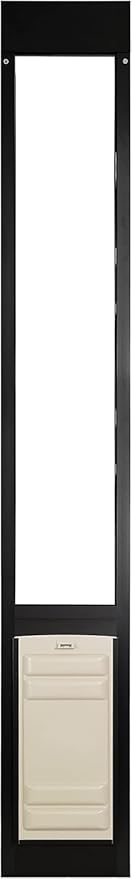 Endura Flap Thermo Panel Dual-Pane Pet Door for Extreme Weather | Premium Insulated Pet Door Solution | Heavy-Duty, Secure, Weather-Resistant | Black, Large Flap, 93.25"-96.25" Slider Height