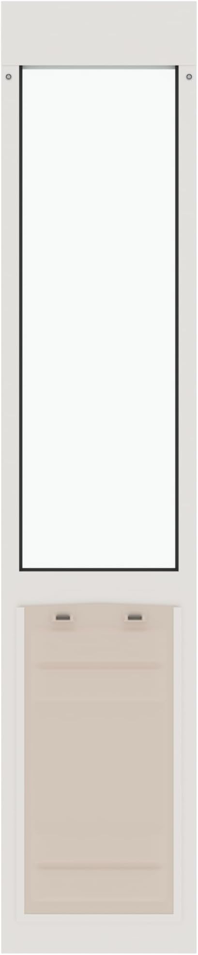 Liberty Pet Door for Sliding Glass Door | Aluminum Frame with Closing Cover for Home & Rentals | Clear Glass | White, XL Flap, 95" - 96.5" Slider Height