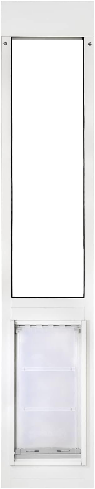 Endura Flap Thermo Panel Dual-Pane Pet Door for Extreme Weather | Premium Insulated Pet Door Solution | Heavy-Duty, Secure, Weather-Resistant | White, Large Flap, 74.75"-77.75" Slider Height