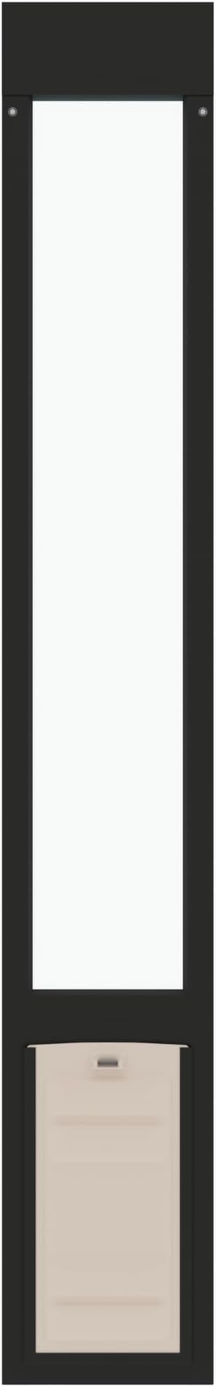 Liberty Pet Door for Sliding Glass Door | Aluminum Frame with Closing Cover | for Home & Rentals | Clear Glass | Black, Medium Flap, 75.5" - 77" Slider Height