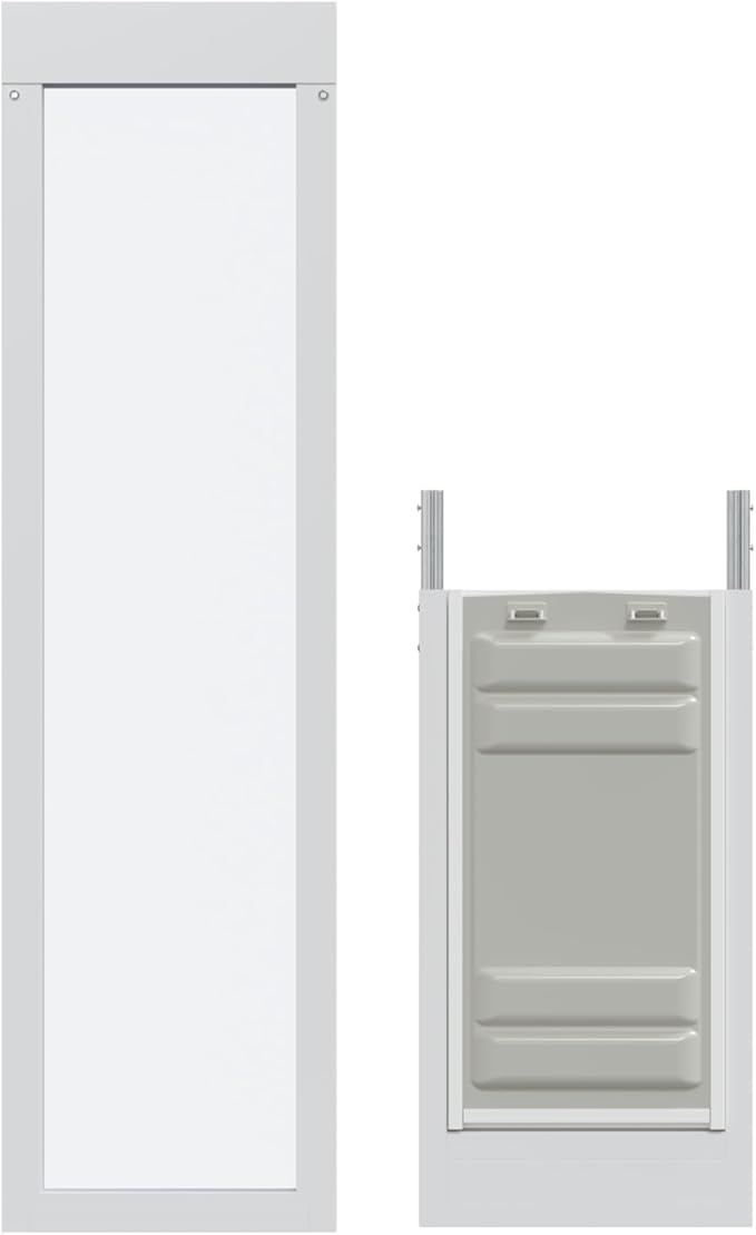 Liberty Pet Door for Sliding Glass Door | Vinyl Frame with Closing Cover | for Home & Rentals | Clear Glass | White, XL Flap, 92" - 93.5" Slider Height