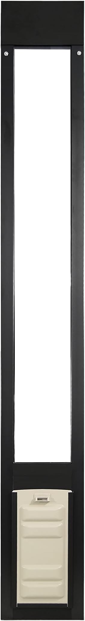 Endura Flap Thermo Panel Dual-Pane Pet Door for Extreme Weather | Premium Insulated Pet Door Solution | Heavy-Duty, Secure, Weather-Resistant | Black, Small Flap, 77.25"-80.25" Slider Height