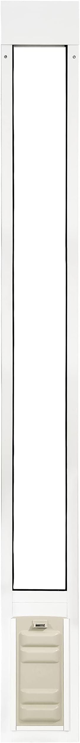 Endura Flap Thermo Panel Dual-Pane Pet Door for Extreme Weather | Premium Insulated Pet Door Solution | Heavy-Duty, Secure, Weather-Resistant | White, Small Flap, 93.25"-96.25" Slider Height