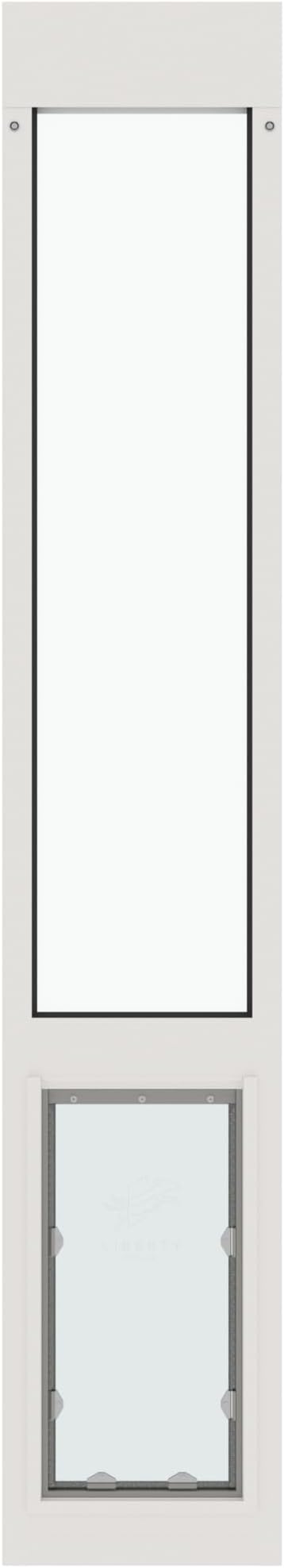 Liberty Pet Door for Sliding Glass Door | Vinyl Frame with Closing Cover | for Home & Rentals | Clear Glass | White, Large Flap, 90.5" - 92" Slider Height