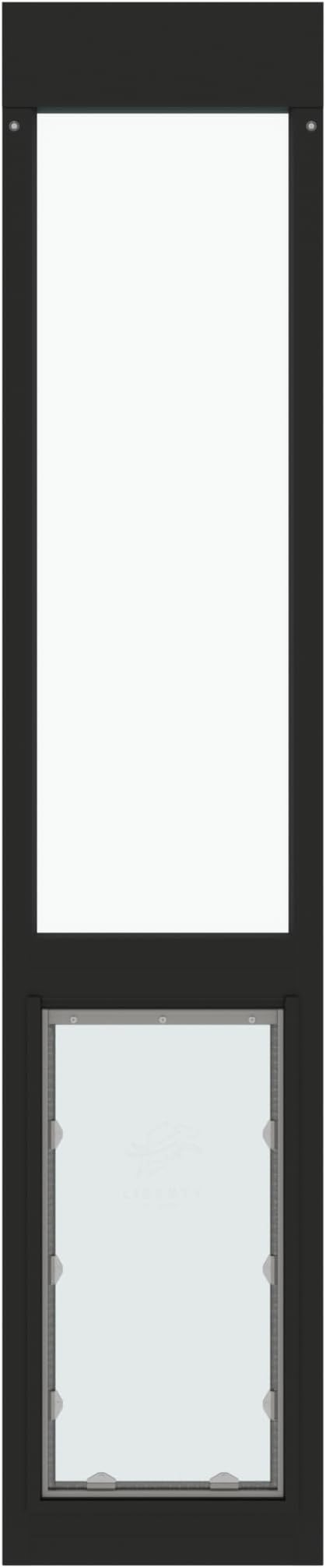 Liberty Pet Door for Sliding Glass Door | Aluminum Frame with Closing Cover for Home & Rentals | Clear Glass | Black, XL Flap, 92" - 93.5" Slider Height