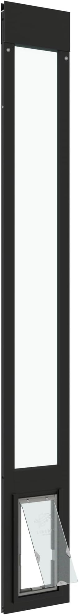 Liberty Pet Door for Sliding Glass Door | Aluminum Frame with Closing Cover | for Home & Rentals | Clear Glass | Black, Small Flap, 90.5" - 92" Slider Height