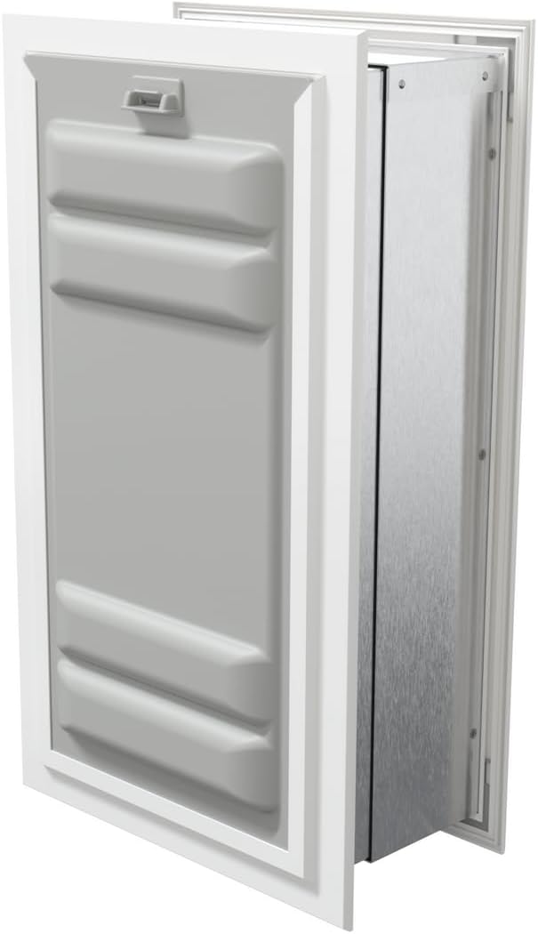 Endura Flap Giant Dog Door for Walls | Designed for Extra-Large & Tall Dogs | Energy Efficient Wall Mount Pet Door | Durable & Pet Safe | White, Double Flap Wall Mount