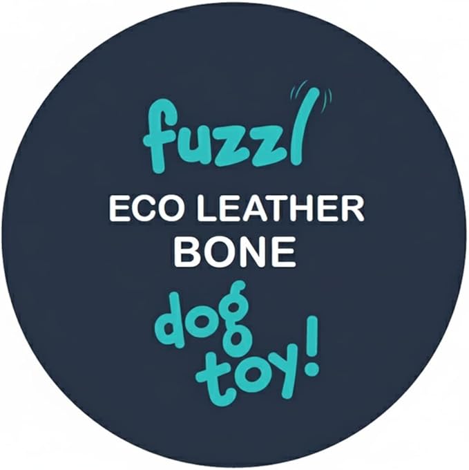 Large Leather Bone Dog Toy Natural and Tough Dog Toys - Long Lasting Chew Toys for Aggressive Chewers - Strong Dog Toy for Dogs and Puppy