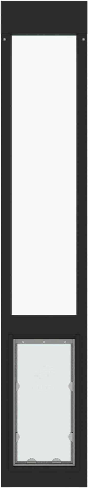 Liberty Pet Door for Sliding Glass Door | Aluminum Frame with Closing Cover | for Home & Rentals | Clear Glass | Black, Large Flap, 93.5" - 95" Slider Height