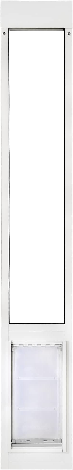 Endura Flap Thermo Panel Dual-Pane Pet Door for Extreme Weather | Premium Insulated Pet Door Solution | Heavy-Duty, Secure, Weather-Resistant | White, Large Flap, 93.25"-96.25" Slider Height