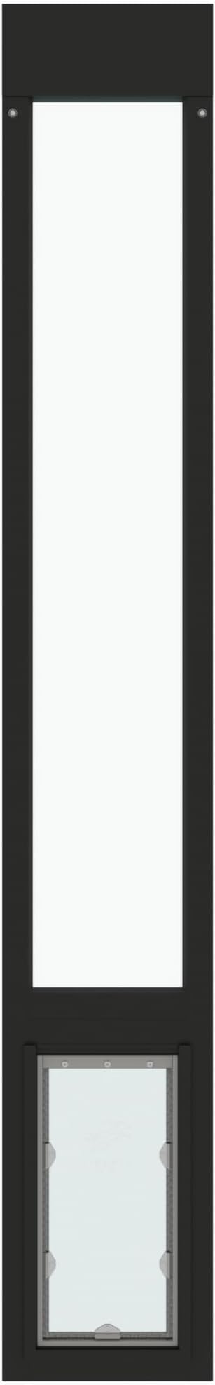 Liberty Pet Door for Sliding Glass Door | Aluminum Frame with Closing Cover | for Home & Rentals | Clear Glass | Black, Medium Flap, 92" - 93.5" Slider Height