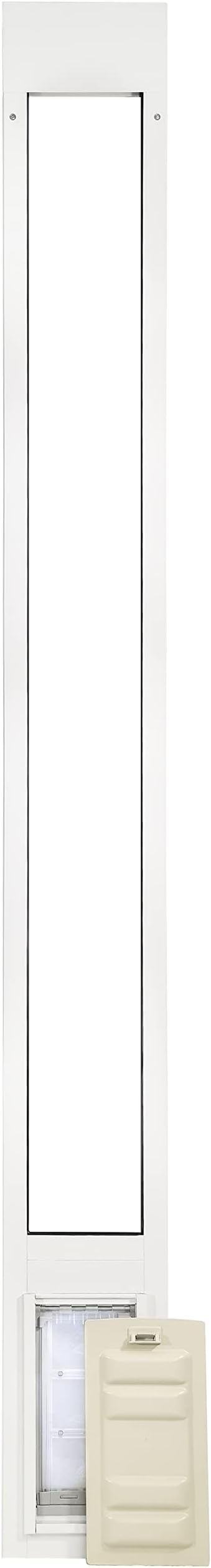 Endura Flap Thermo Panel Dual-Pane Pet Door for Extreme Weather | Premium Insulated Pet Door Solution | Heavy-Duty, Secure, Weather-Resistant | White, Small Flap, 93.25"-96.25" Slider Height