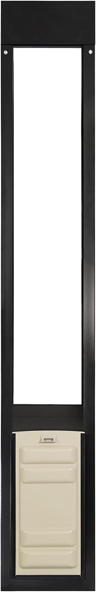 Endura Flap Thermo Panel Dual-Pane Pet Door for Extreme Weather | Premium Insulated Pet Door Solution | Heavy-Duty, Secure, Weather-Resistant | Black, Medium Flap, 74.75"-77.75" Slider Height