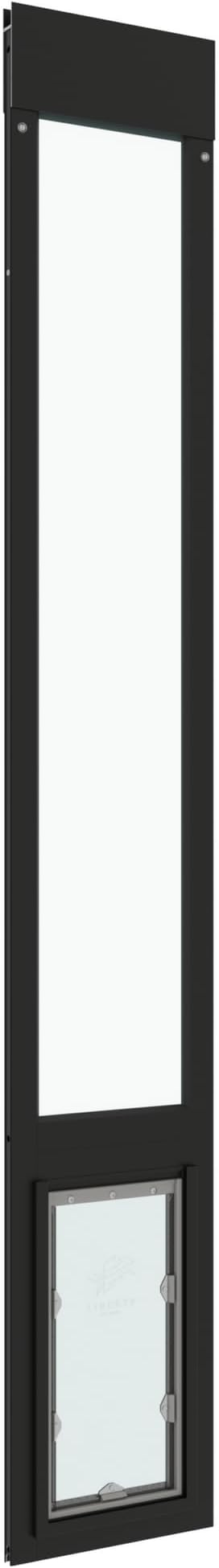 Liberty Pet Door for Sliding Glass Door | Aluminum Frame with Closing Cover | for Home & Rentals | Clear Glass | Black, Medium Flap, 93.5" - 95" Slider Height