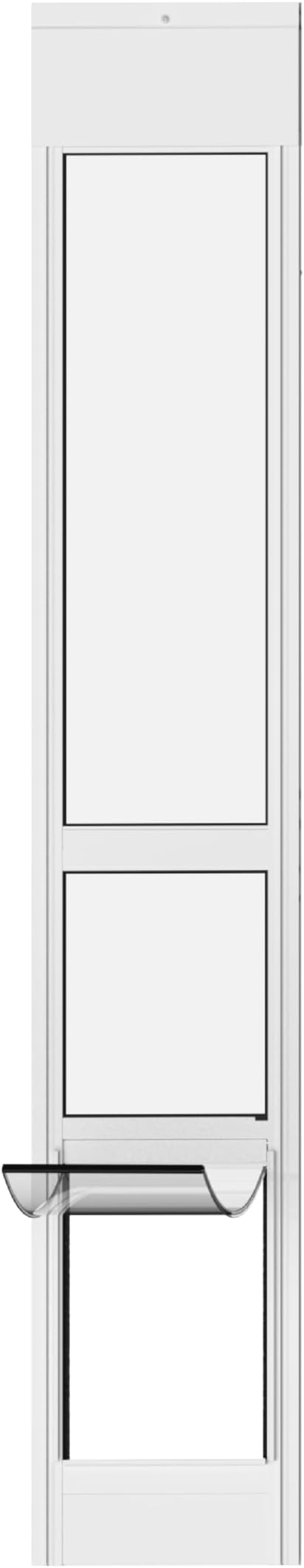 Hakuna Pets Black Glass Patio Pet Door for Sliding Glass Doors, Large | Adjustable Height 77.2” – 83.5”, Damage-Free or Permanent Installation, Durable Aluminum Frame, Locking Panel Included