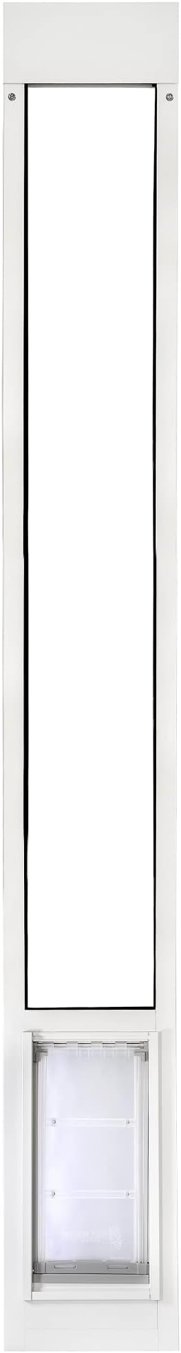 Endura Flap Thermo Panel Dual-Pane Pet Door for Extreme Weather | Premium Insulated Pet Door Solution | Heavy-Duty, Secure, Weather-Resistant | White, Medium Flap, 93.25"-96.25" Slider Height