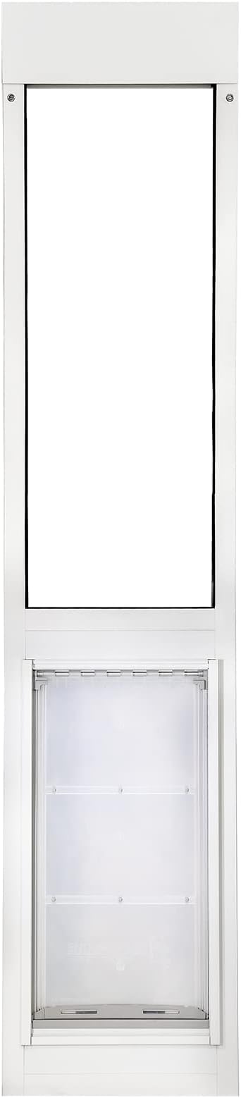 Endura Flap Thermo Panel Dual-Pane Pet Door for Extreme Weather | Premium Insulated Pet Door Solution | Heavy-Duty, Secure, Weather-Resistant | White, XL Flap, 74.75"-77.75" Slider Height