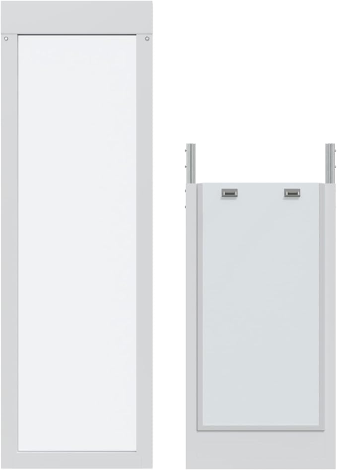 Liberty Pet Door for Sliding Glass Door | Vinyl Frame with Closing Cover | for Home & Rentals | Clear Glass | White, XXL Flap, 90.5" - 92" Slider Height