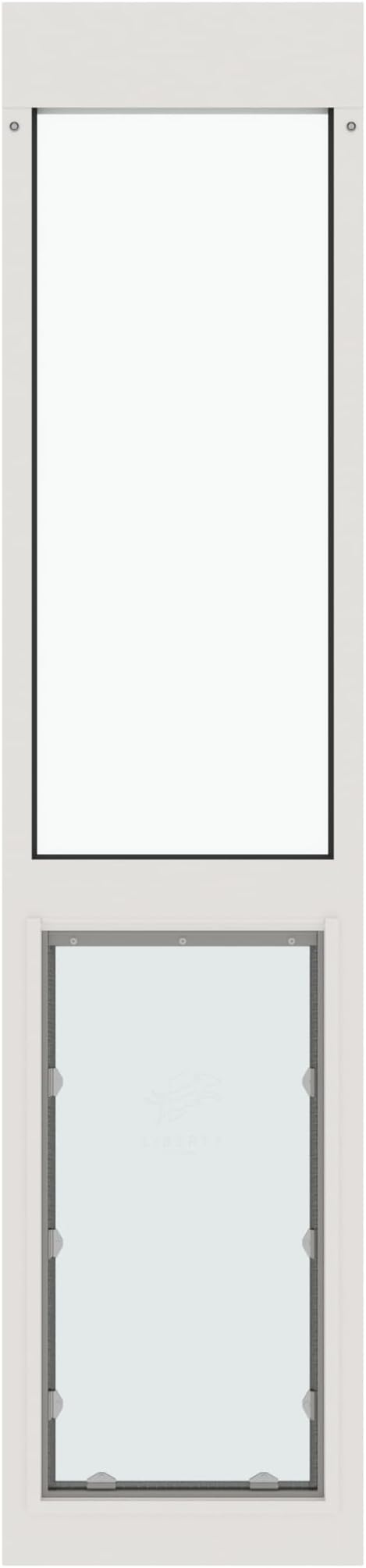 Liberty Pet Door for Sliding Glass Door | Aluminum Frame with Closing Cover | for Home & Rentals | Clear Glass | White, XXL Flap, 92" - 93.5" Slider Height