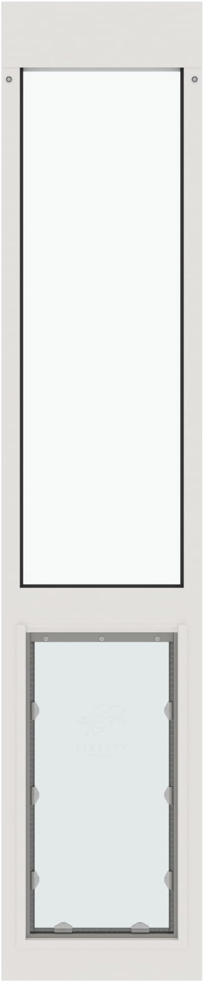 Liberty Pet Door for Sliding Glass Door | Vinyl Frame with Closing Cover | for Home & Rentals | Clear Glass | White, XL Flap, 75.5" - 77" Slider Height