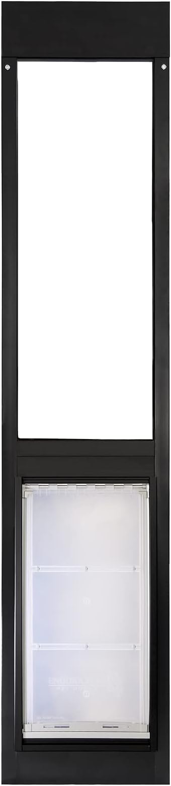 Endura Flap Thermo Panel Dual-Pane Pet Door for Extreme Weather | Premium Insulated Pet Door Solution | Heavy-Duty, Secure, Weather-Resistant | Black, XL Flap, 74.75"-77.75" Slider Height
